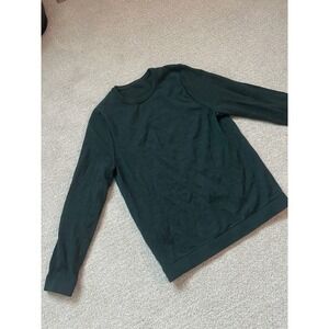 Lululemon Men's Merino Wool Dark Green Long Sleeve Crew Neck Sweater XS